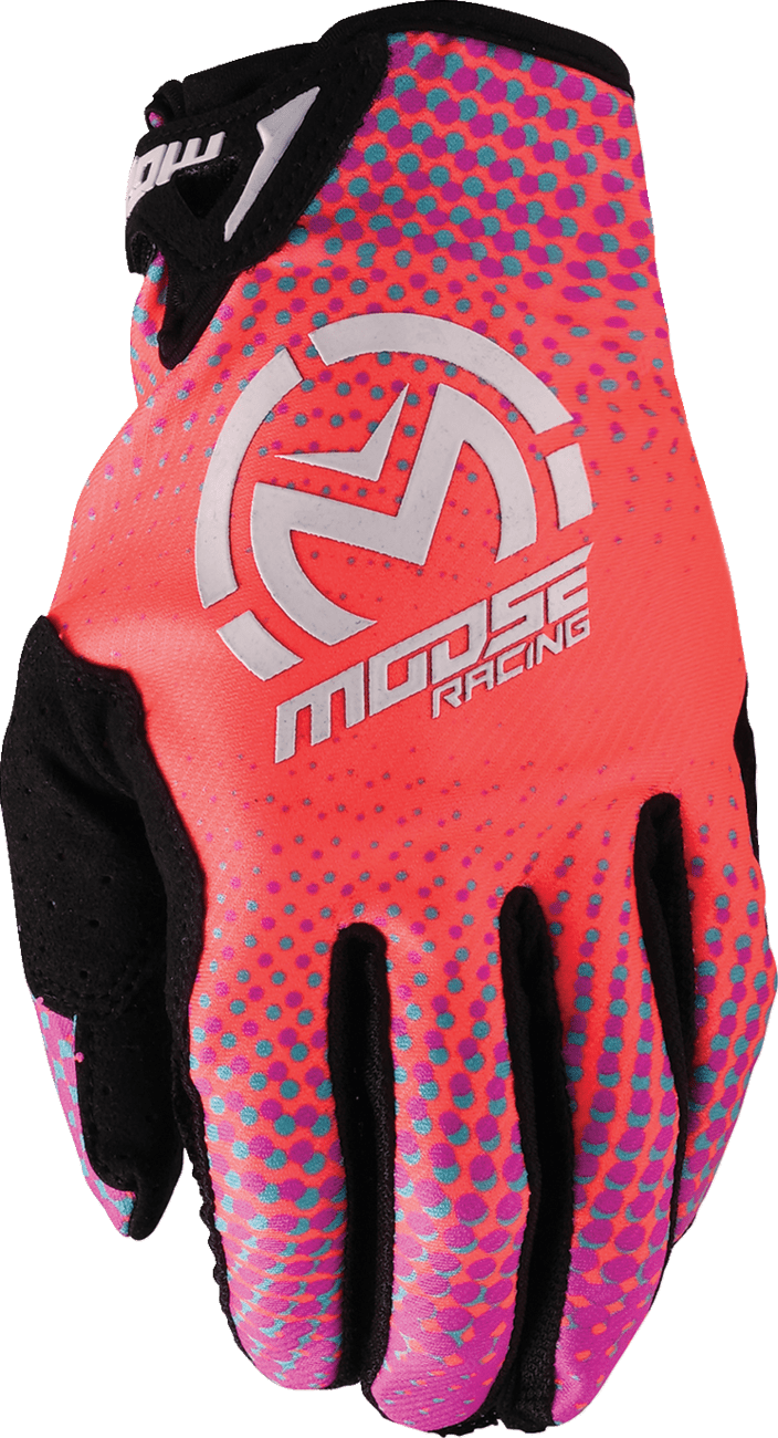MOOSE OFFROAD SX1™ Gloves - Pink, Purple & Teal, Small – Performance Off-Road Hand Protection - Kelly Motorsports