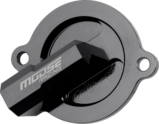 Moose Offroad T14-5321GB Oil Filter Cover for Husqvarna and KTM - CNC Machined Aluminum with Black Anodized Finish - Kelly Motorsports