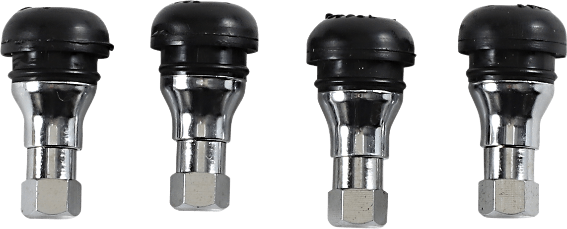 Moose Offroad TR412C-B4 Push-In Chrome and Black Valve Stem for Off-Road Vehicles - Kelly Motorsports