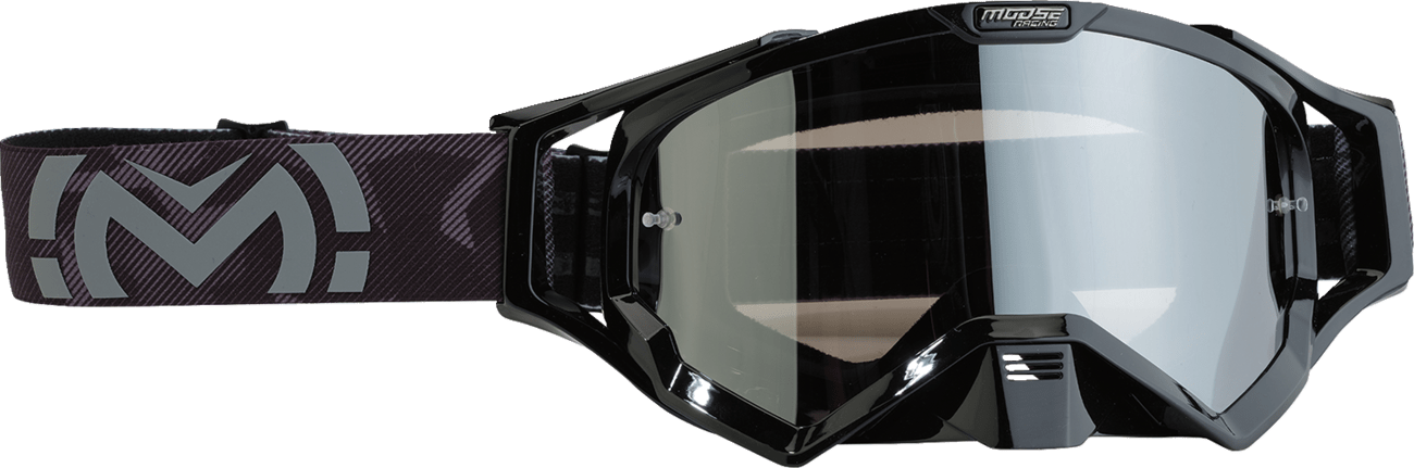 MOOSE OFFROAD XCR Goggle with Smoke Lens - Black/Gray, Part No. 2601-3165 - Kelly Motorsports