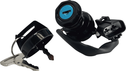 Moose Offroad Yamaha Ignition Switch 700-1312-PU - OEM Replacement with Keys and Mounting Nut - Kelly Motorsports
