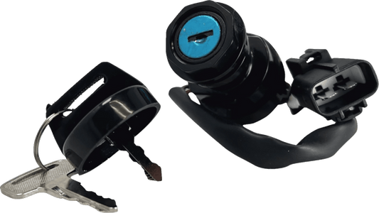 Moose Offroad Yamaha Ignition Switch 700-1312-PU - OEM Replacement with Keys and Mounting Nut - Kelly Motorsports
