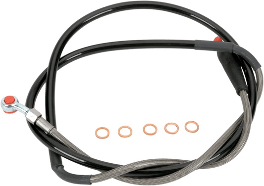 Moose Offroad Yamaha Y01-1-046/P Stainless Steel Front Brake Line - Kelly Motorsports