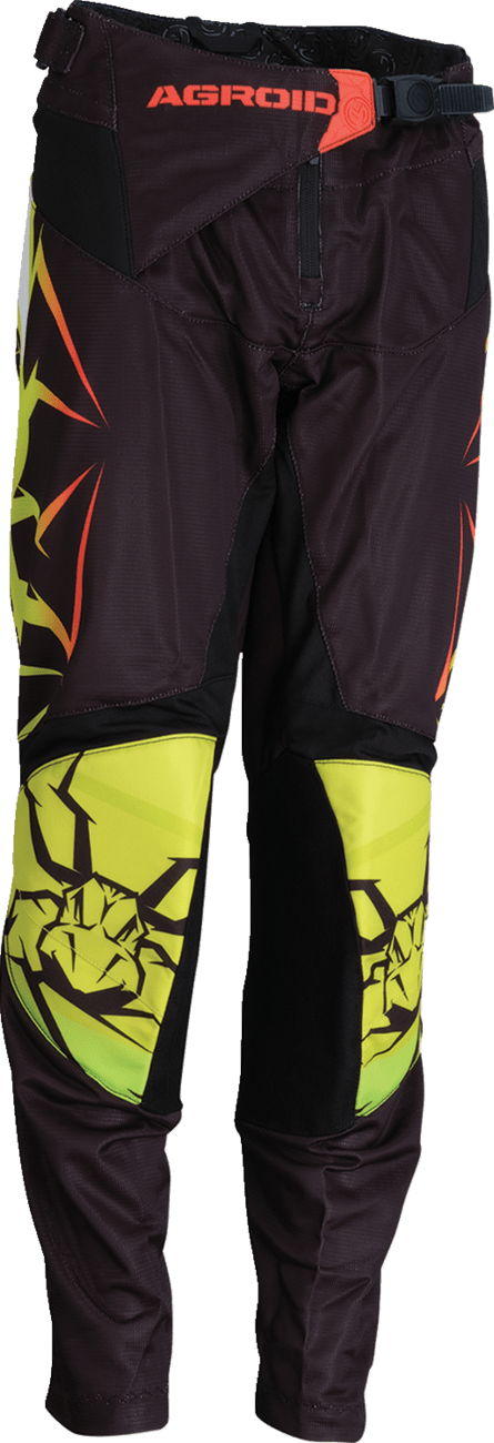 MOOSE OFFROAD Youth Agroid Mesh Pants - Hi-Viz/Black (Part No. 2903-2563) - Kelly Motorsports