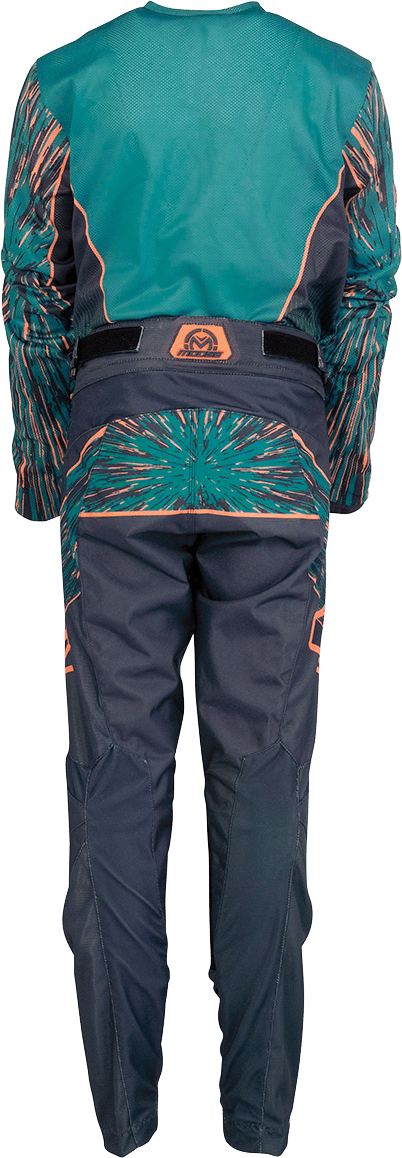 MOOSE OFFROAD Youth Agroid Vented Jersey - Blue/Orange - Large (Part No. 2912-2332) - Kelly Motorsports