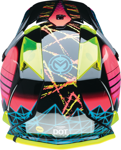 MOOSE Offroad Youth F.I. Helmet Vaporwave with MIPS® Technology - Black, Pink & Yellow, Medium (Part 0111-1615) - Kelly Motorsports