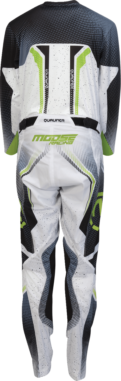 Moose Offroad Youth Qualifier® Jersey - White/Black/Green, Medium (Part No. 2912-2640) - Kelly Motorsports