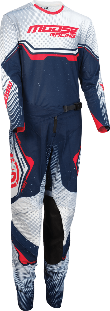 MOOSE OFFROAD Youth Qualifier® Pants - Red/White/Blue - US 26 (Part Number 2903-2655) - Kelly Motorsports