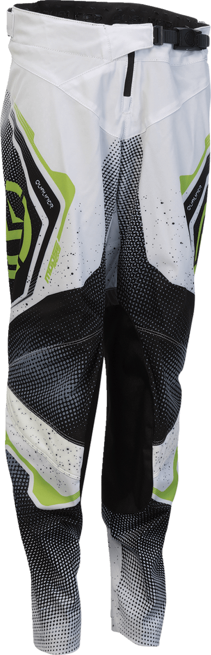 MOOSE OFFROAD Youth Qualifier® Pants - White/Black/Green, US 20 - Part 2903-2666 - Kelly Motorsports