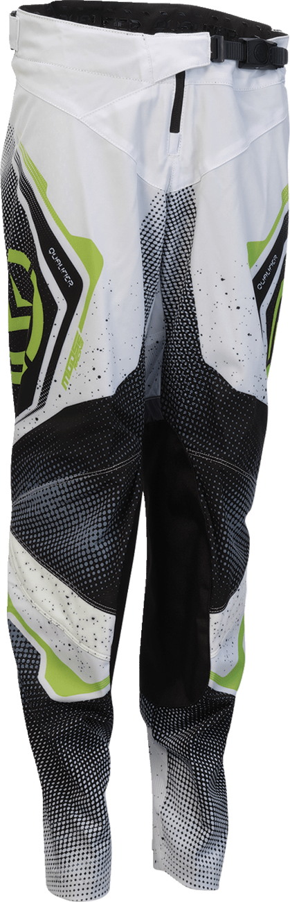 MOOSE OFFROAD Youth Qualifier® Pants - White/Black/Green, US 20 - Part 2903-2666 - Kelly Motorsports