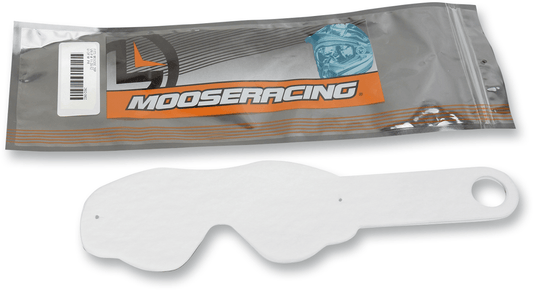 MOOSE OFFROAD Youth Qualifier Tear-Offs - Clear - 10 Pack (Part 2602-0707) - Kelly Motorsports