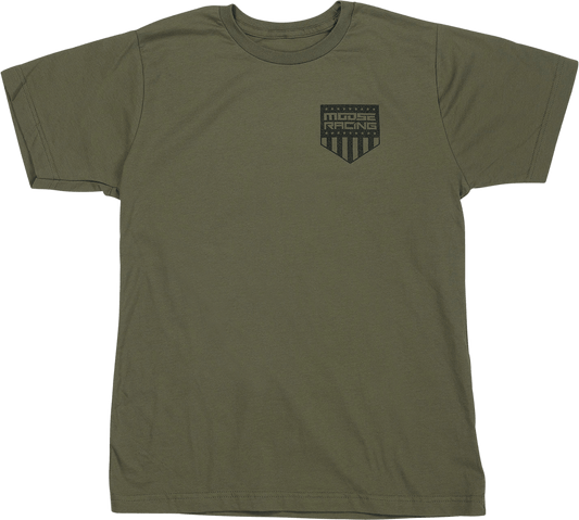 Moose Offroad Youth Salute T-Shirt - Olive, Large - Part Number 3032-3696 - Kelly Motorsports