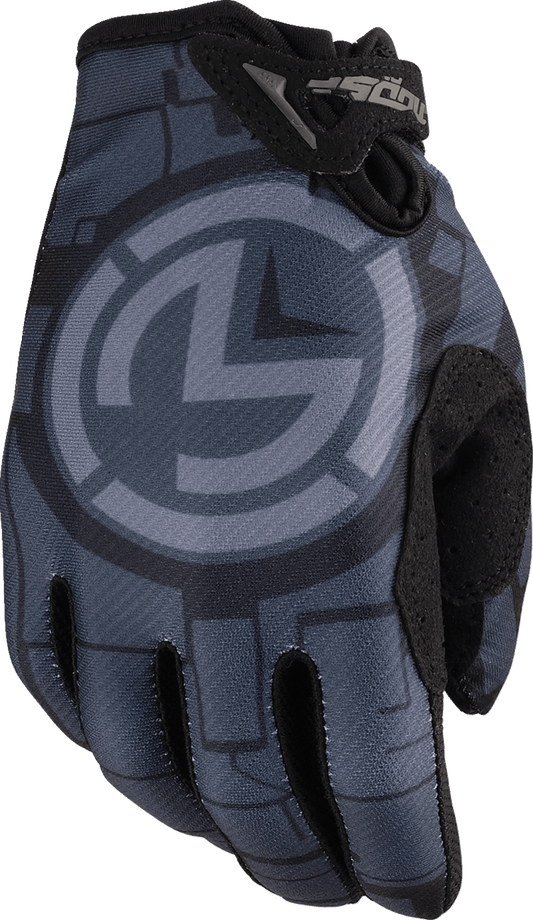MOOSE OFFROAD Youth SX1™ Gloves Black/Gray - Size XS (Part No. 3332-1877) - Kelly Motorsports