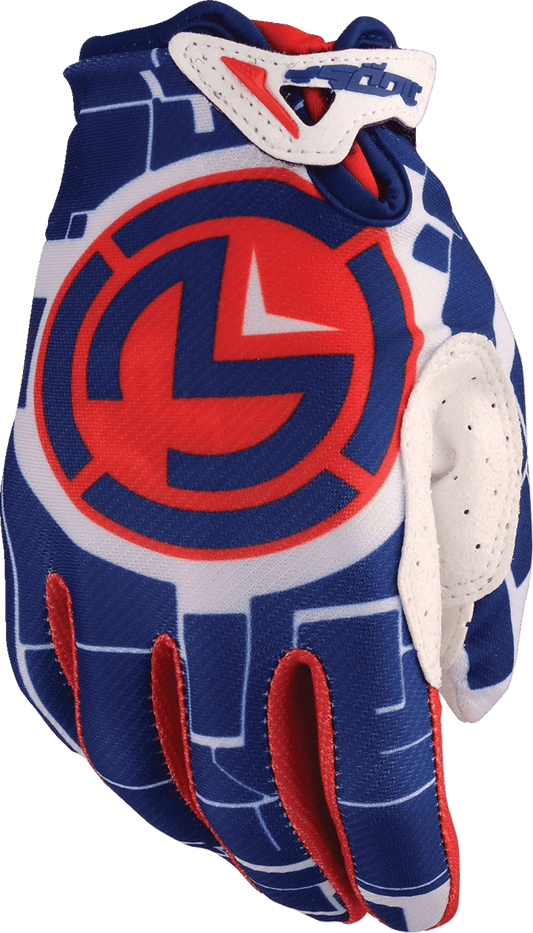 MOOSE OFFROAD Youth SX1™ Gloves - Medium, Red/White/Blue - Part Number 3332-1884 - Kelly Motorsports
