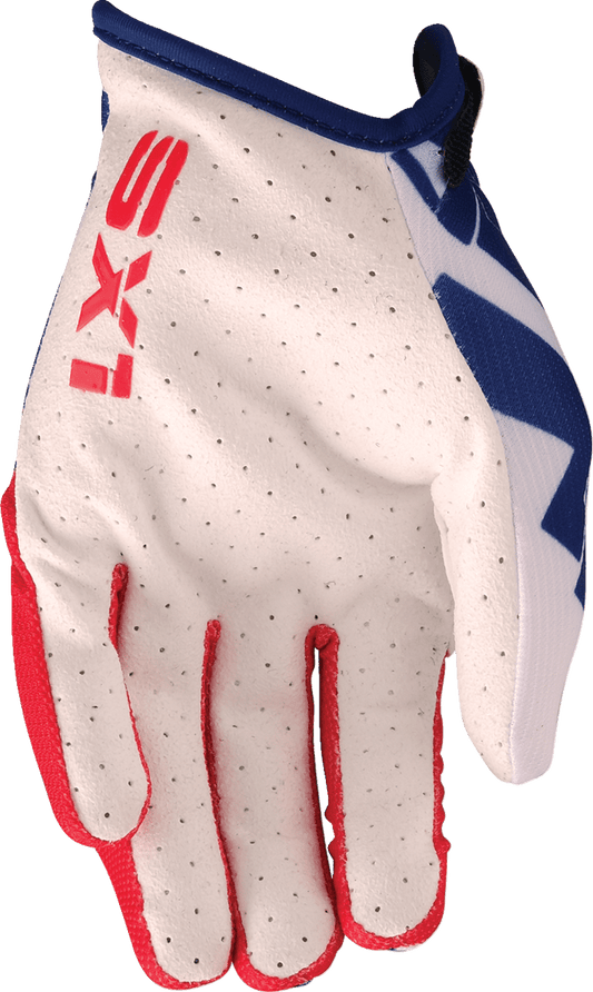 MOOSE OFFROAD Youth SX1™ Gloves - Medium, Red/White/Blue - Part Number 3332-1884 - Kelly Motorsports