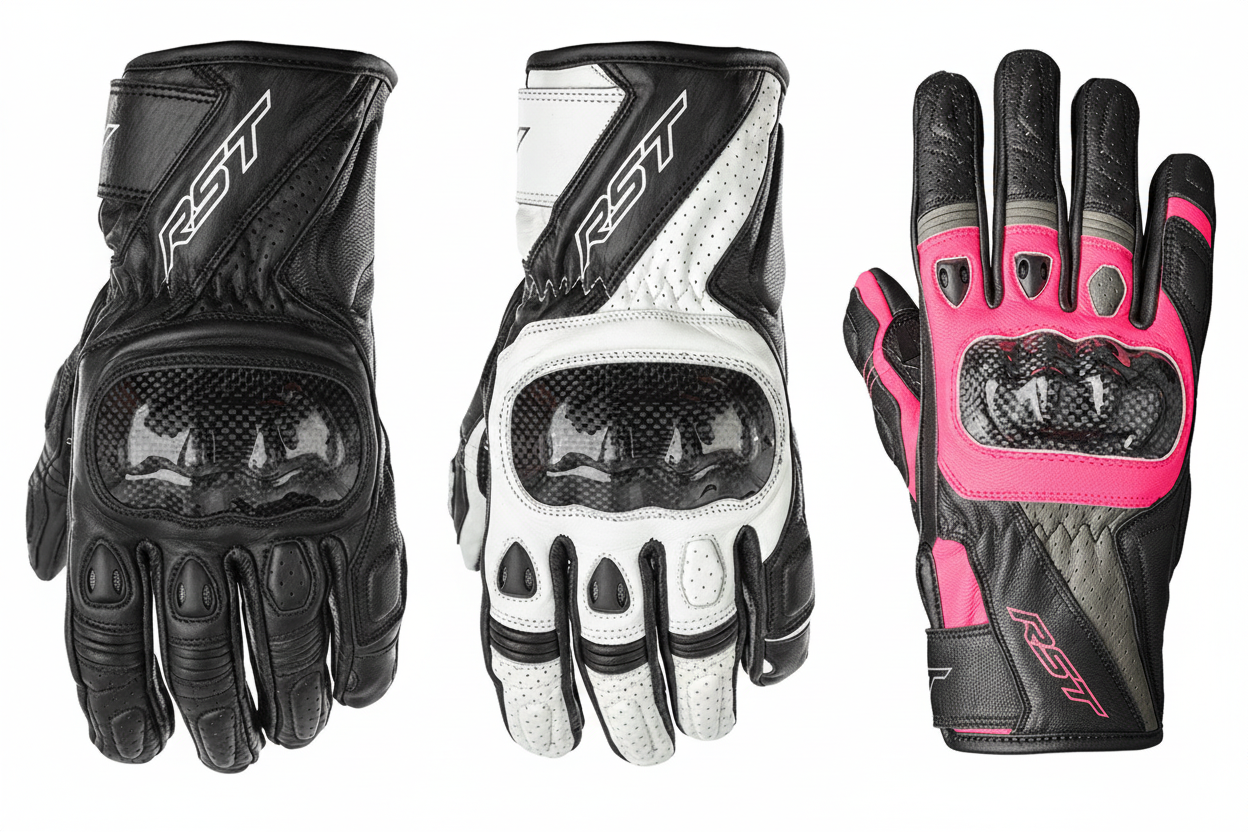 Motorcycle Gloves 1, 3, 5 - Side by Side