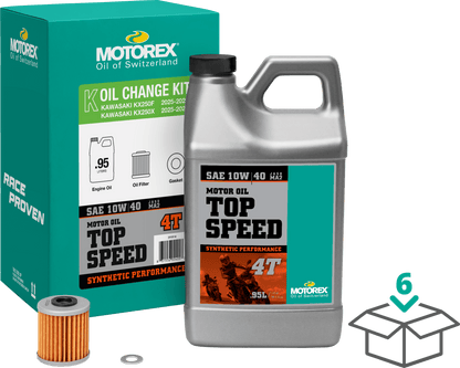 Motorex Top Speed Oil Change Kit 0.95l 10w40 2025-26 Kawasaki KX250F - Kelly Motorsports