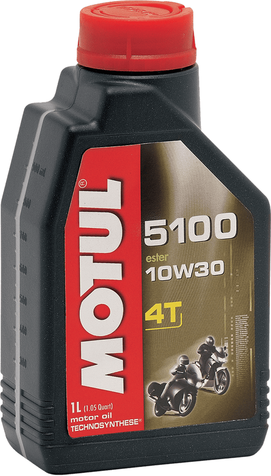 MOTUL 5100 4T Synthetic Blend Oil 10W-30 1 Qt 104062 - Kelly Motorsports