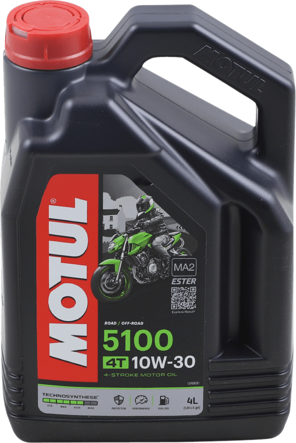 MOTUL 5100 4T Synthetic Blend Oil 10W-30 4L 104063 - Kelly Motorsports