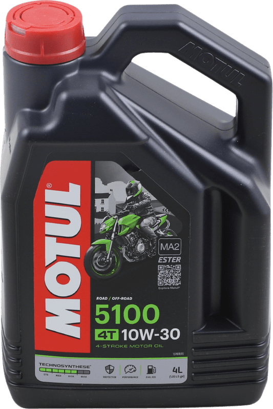 MOTUL 5100 4T Synthetic Blend Oil 10W-30 4L 104063 - Kelly Motorsports