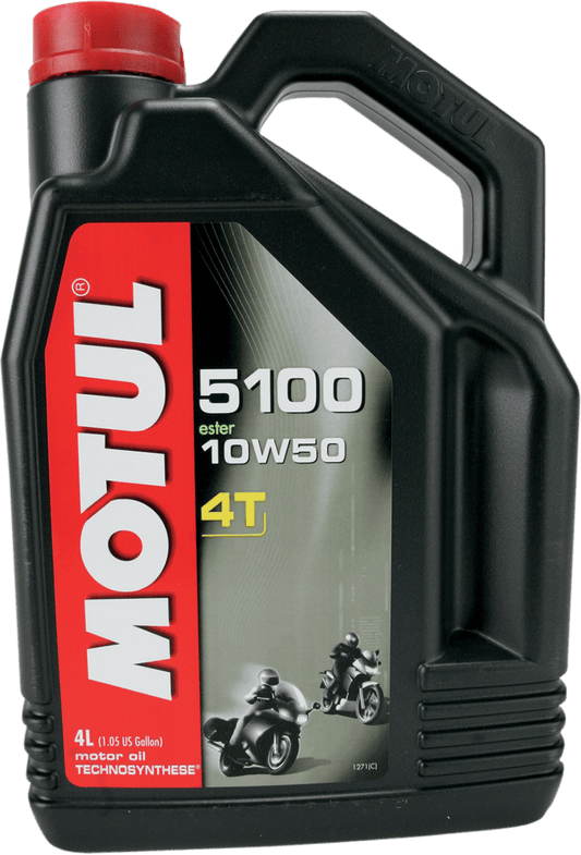 MOTUL 5100 4T Synthetic Blend Oil 10W-50 4L 104076 - Kelly Motorsports