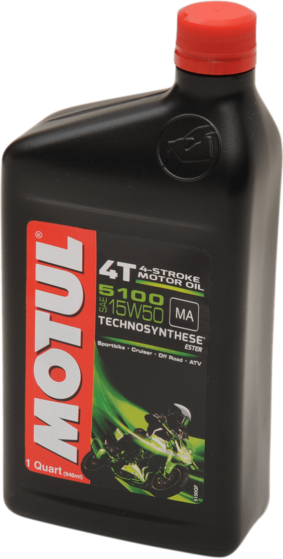 MOTUL 5100 4T Synthetic Blend Oil 15W-50 1 Qt 104080 - Kelly Motorsports