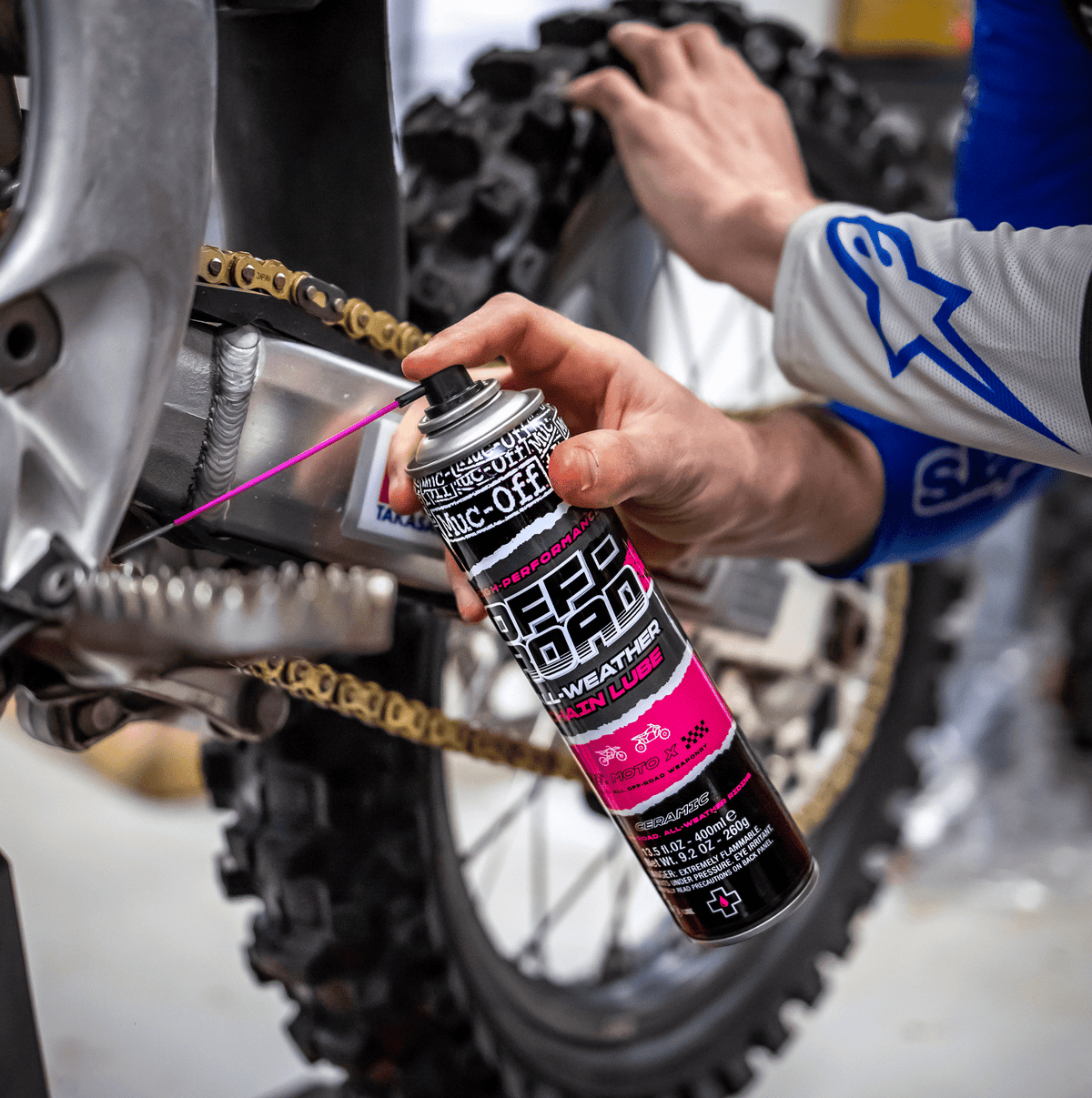 MUC-OFF USA Offroad Chain Lube - 400ml - Aerosol 20452US - Kelly Motorsports