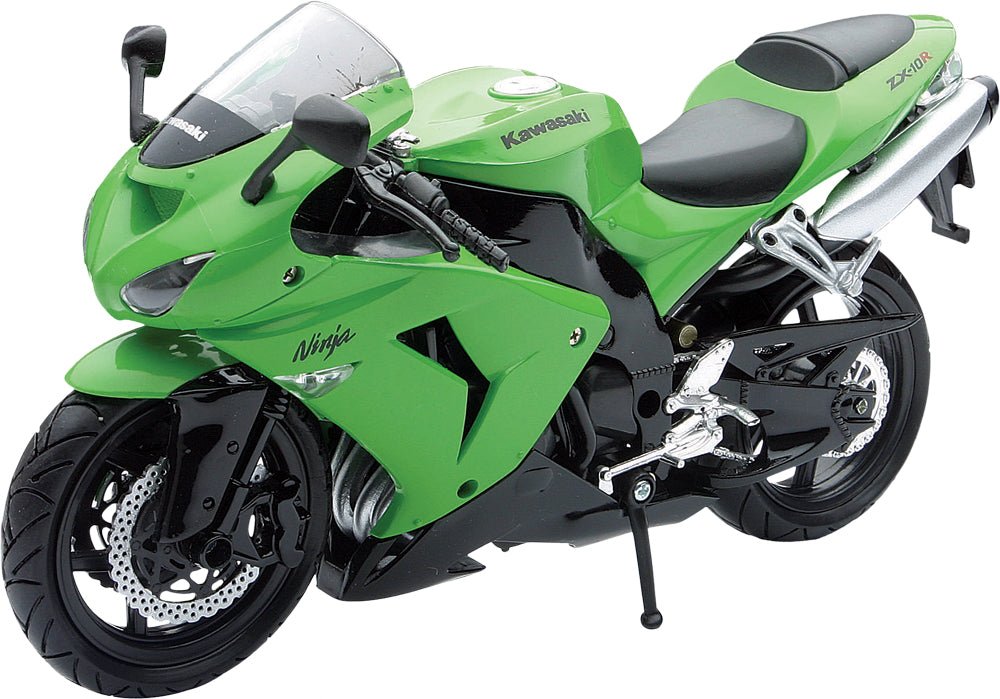 New-Ray 1:12 Scale Replica Sport Bike - 2006 Kawasaki ZX-10R (Green) - Kelly Motorsports