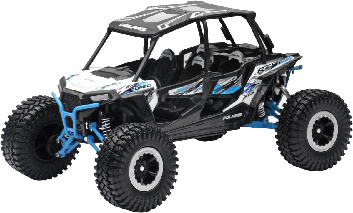 New-Ray 1:18 Scale Polaris RZR 4 Turbo RC Die-Cast UTV Replica – White - Kelly Motorsports