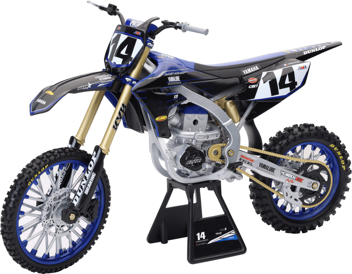 New-Ray 1:6 Scale Yamaha Factory Team YZ450F Dylan Ferrandis #14 Die-Cast Dirt Bike Replica - Kelly Motorsports