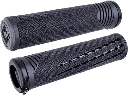 ODI CF11 V2.1 BMX Grips Pearl Black/Graphite with Matte Black Finish - Part Number F35CFBH-B - Kelly Motorsports