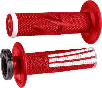 ODI Emig2 Pro V2 Lock-On Grip Red/White – Signature MX Handlebar Grip by Jeff Emig - Kelly Motorsports