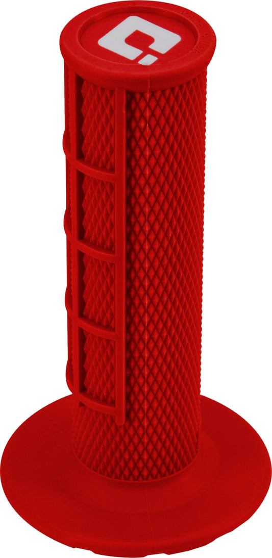 ODI Half Waffle Lock-On Grip Red with V2 Lock On System - Part H36HWR - Kelly Motorsports