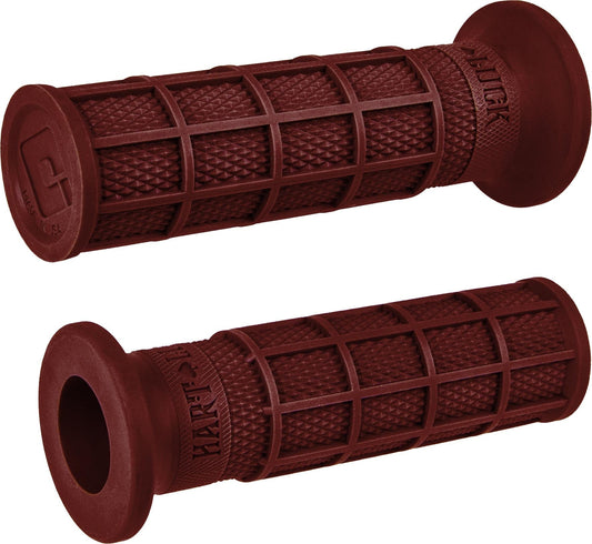 ODI Hart Luck Full Waffle Dark Red V-Twin Motorcycle Grip - V02FWDR - Kelly Motorsports