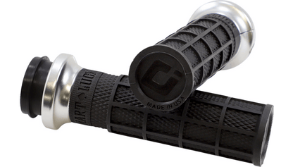 Odi Lock On Hart Luck Full Waffle Black/Sliver Tbw 1" - Kelly Motorsports