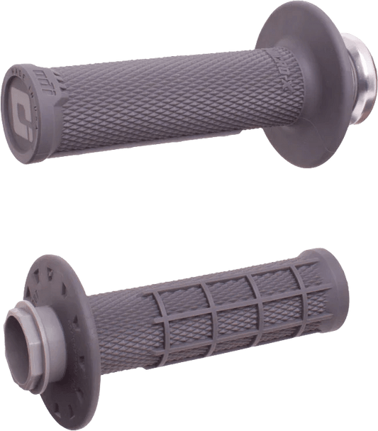 ODI Micro X Half Waffle Universal Graphite Grip Set – Easy Lock-On Installation for 7/8” Handlebars - Kelly Motorsports