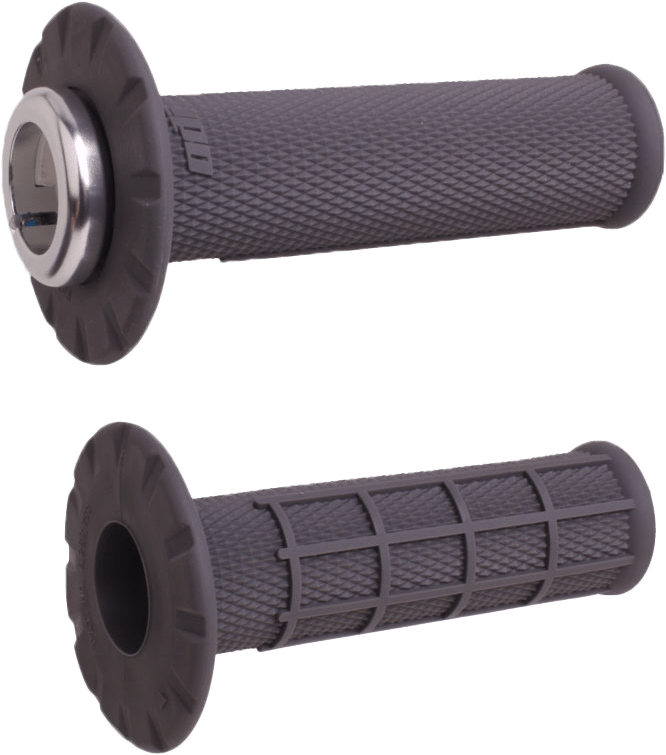 ODI Micro X Lock-On Grips Half Waffle Graphite/Silver for Micro-Handlebars - Part H36MXH - Kelly Motorsports