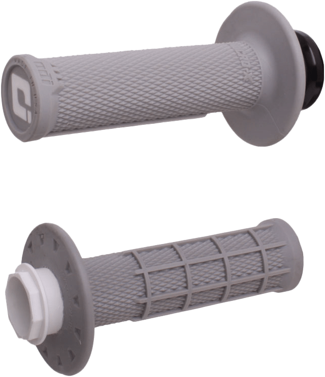 ODI Micro X Lock-On Grips Half Waffle Grey/Black (Soft) - Part H36MXG - Kelly Motorsports