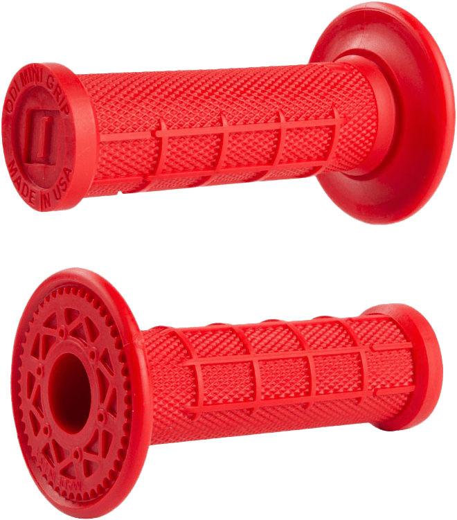 ODI Mini MX Half Waffle Grips Red (Part H01MMR) for 50cc Mini Bikes - Kelly Motorsports