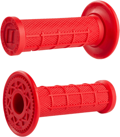 ODI Mini MX Half Waffle Grips Red (Part H01MMR) for 50cc Mini Bikes - Kelly Motorsports