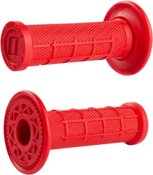 ODI Mini MX Half Waffle Grips Red (Part H01MMR) for 50cc Mini Bikes - Kelly Motorsports