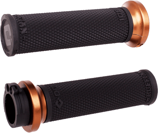 ODI Rufian Grips Cable 1 inch Black/Bronze – Performance V-Twin Motorcycle Handlebar Grips - Kelly Motorsports