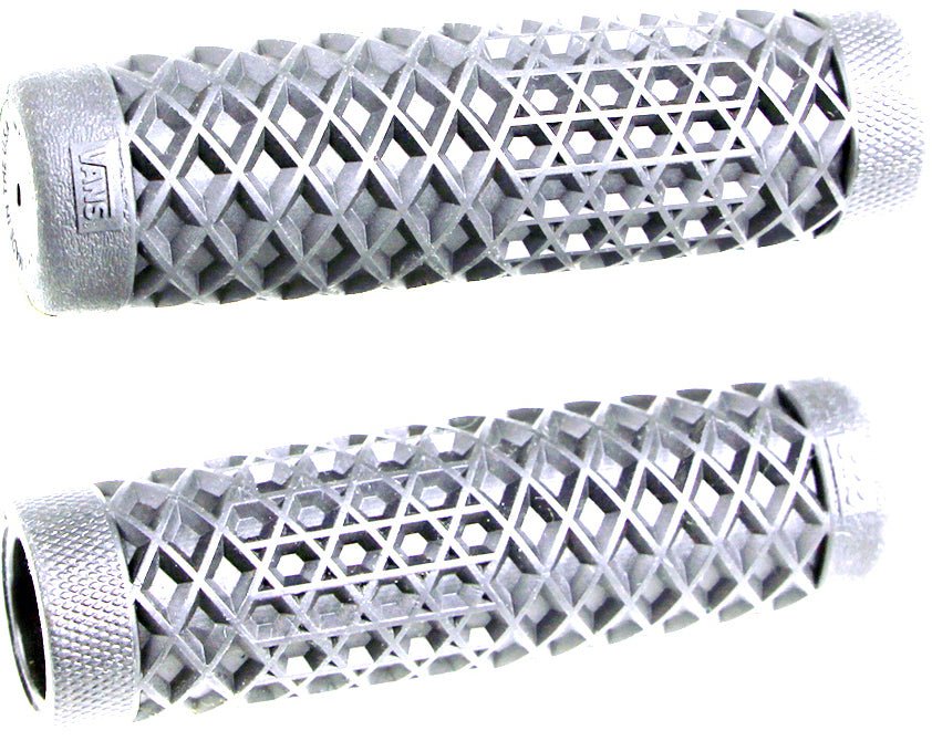 ODI Vans Cult V-Twin Grips White 1-inch - Classic Waffle Pattern for Motorcycle Control - Kelly Motorsports