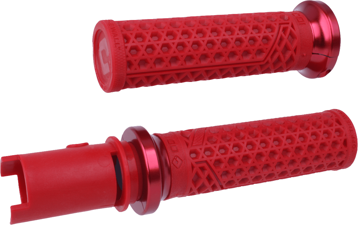 ODI Van's Lock-On Grips Dark Red/Red for 2023-2024 Motorcycles (Part V31VHTCR-R) - Kelly Motorsports