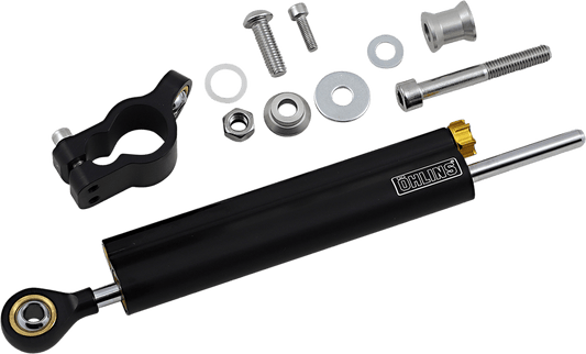 OHLINS Blackline SD 063 Universal Steering Damper for Enhanced Motorcycle Stability - Kelly Motorsports