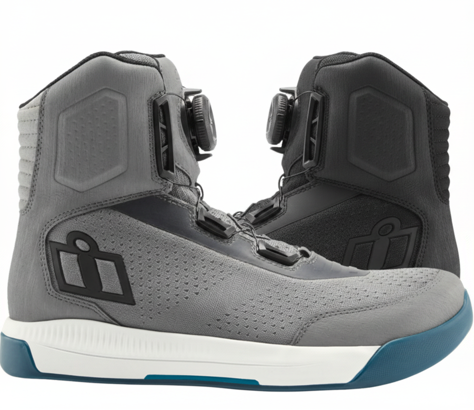 ICON Overlord™ Vented Boots TechTuff® Overlays BOA® Fit System D3O® Ankle