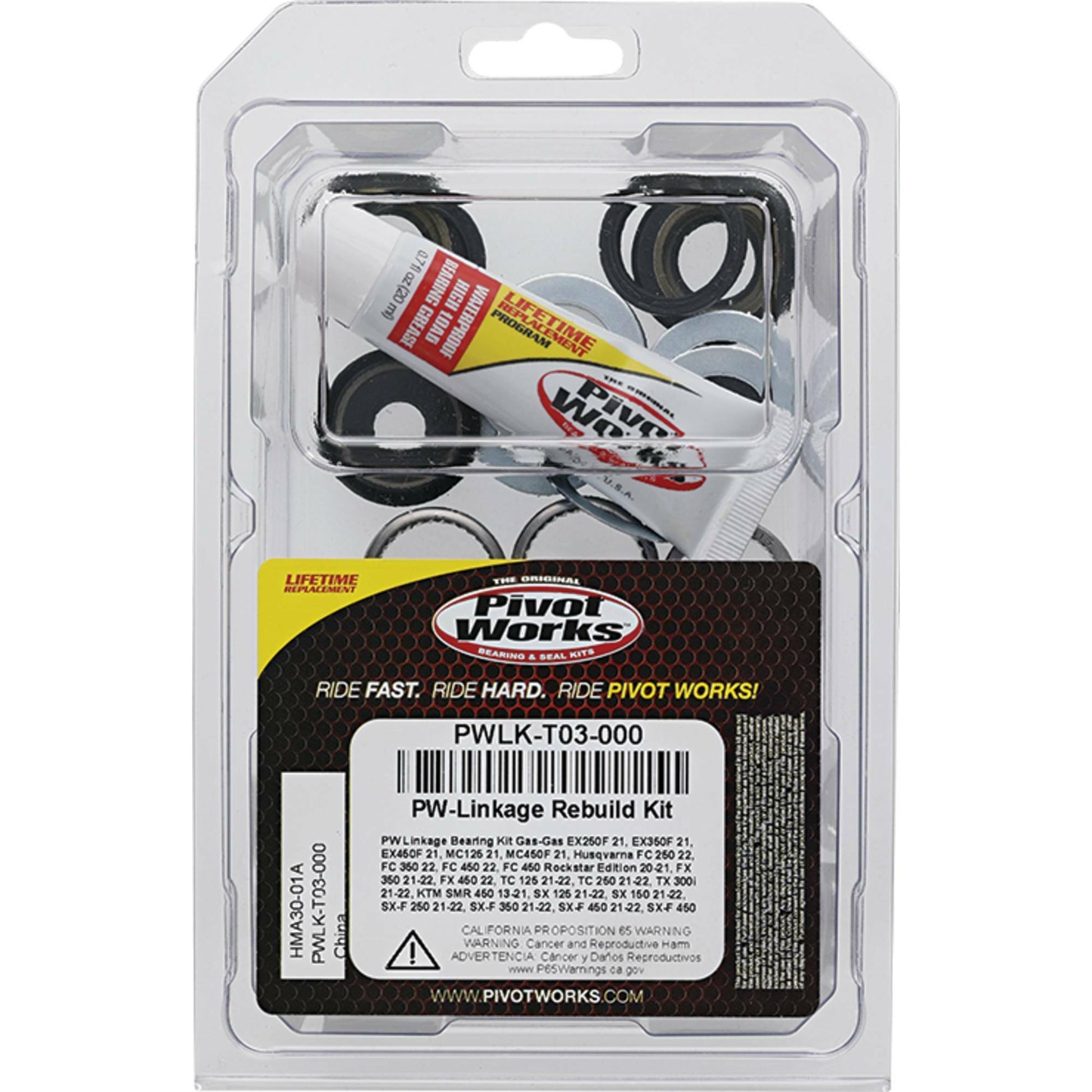 PIVOT WORKS Linkage Rebuild Kit for KTM 450 SX - F and SX - F Factory Edition (Part PWLK - T03 - 000) - Kelly Motorsports