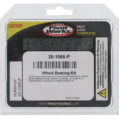 Pivot Works Premium Wheel Bearing Kit for Suzuki DR - Z250 and DR350 Models - Kelly Motorsports