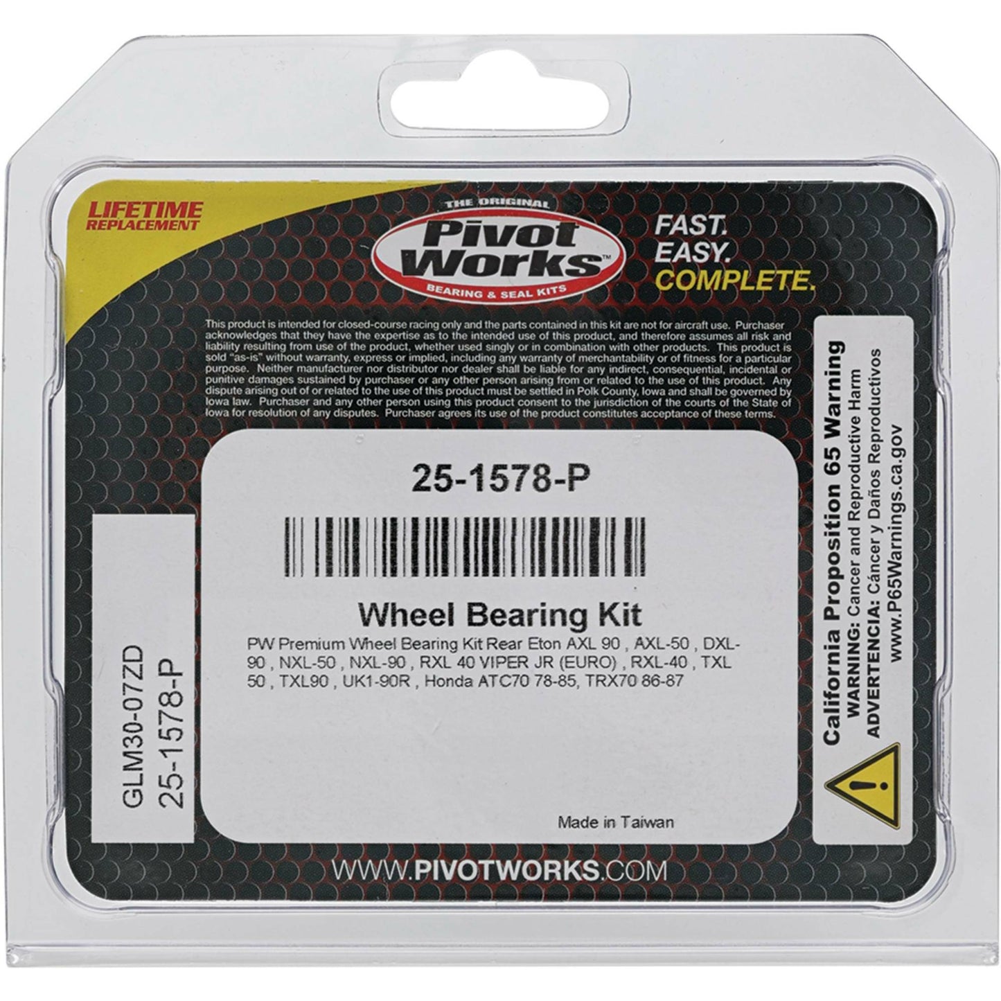 Pivot Works Wheel Bearing Kit Premium for KTM 50 Mini Adventure and SXR Pro Jr - Kelly Motorsports