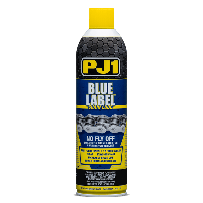PJ1 Blue Label Chain Lube 13oz 1-22 - Kelly Motorsports